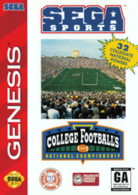 College Football's National Championship Sega Genesis US box art